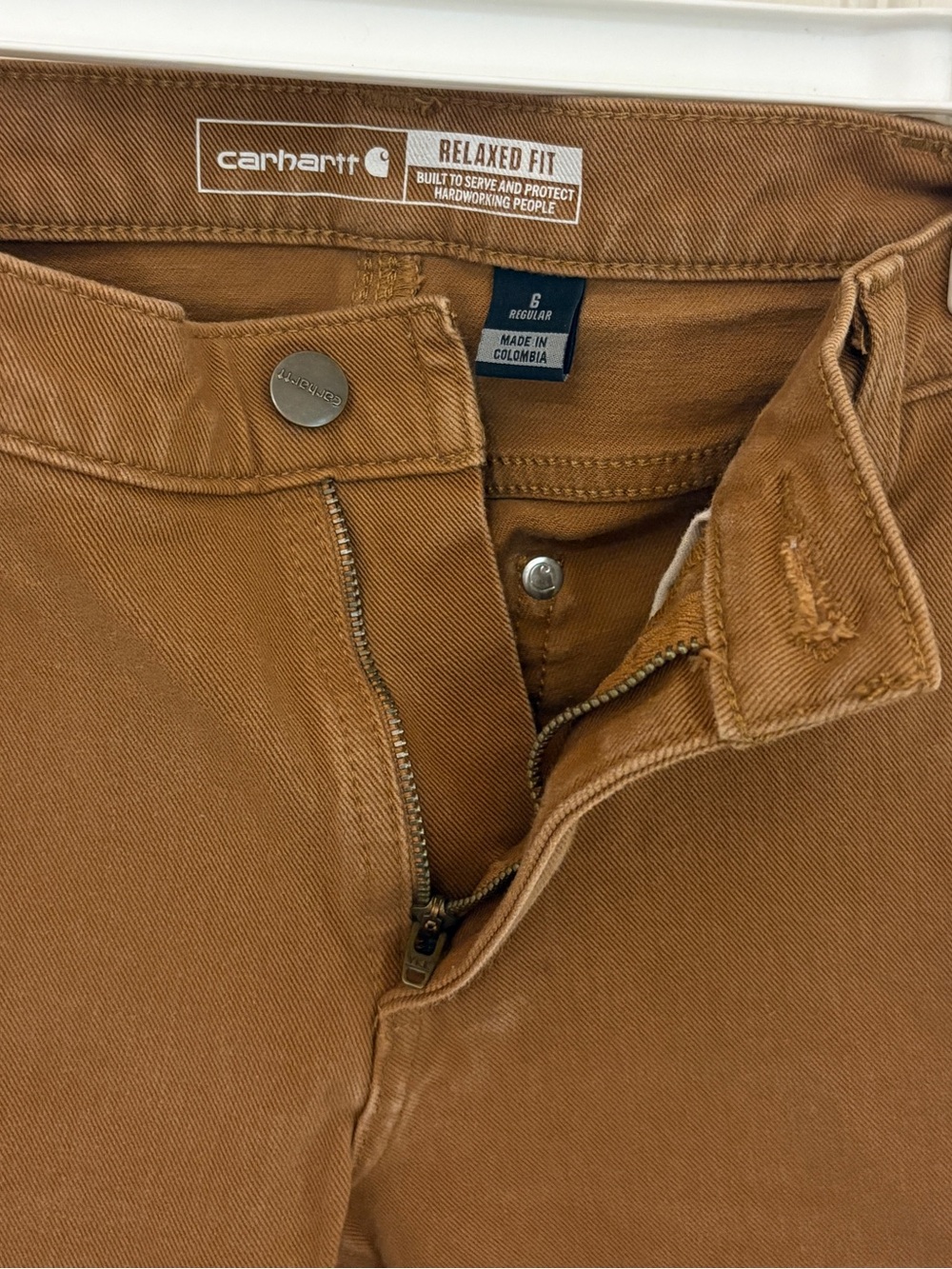 Carhartt Women’s Relaxed Fit Rugged Flex Twill Double-Front Work Pants - Picture 13 of 13